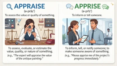 Appraise vs Apprise