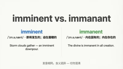 Imminent vs Immanent