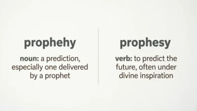 Prophecy vs Prophesy